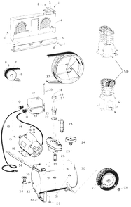 Part Location Diagram of AR6729 Campbell Hausfeld Air Receiver Assembly